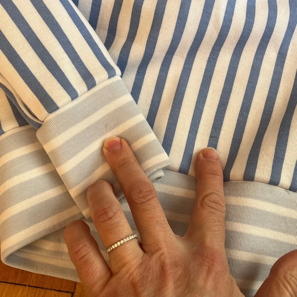 Addison Bay Varsity Quarter Zip Multi Blue Stripe Medium Tuckernuck - Picture 8 of 8